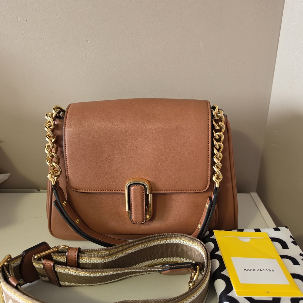 The J Marc Jacobs Tan Leather Chain ShouldeR/Satchel BAG